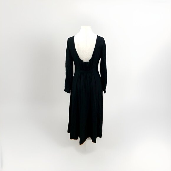 Giorgio Armani Vtg Le Collezioni Long Sleeve Fitted Dress Sz 42/8 Whimsigoth - Picture 3 of 9